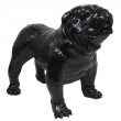 Statue bouledogue anglais en résine noir - 90 cm