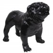 Statue en résine CHIEN bouledogue anglais noir - 90 cm