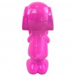 Snoopy rose fuchsia vernissée avec cœur 20 cm - 4