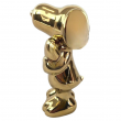 Statue céramique Snoopy dorée chromée miroir avec cœur 20 cm - 3