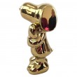 Statue céramique Snoopy dorée chromée miroir avec cœur 20 cm - 4