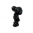 Statue céramique Snoopy noire laquée avec cœur 20 cm - 1