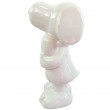 Statue céramique Snoopy blanche nacrée irisée avec cœur 20 cm - 4