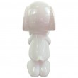 Statue céramique Snoopy blanche nacrée irisée avec cœur 20 cm - 5