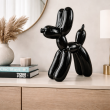 Statue chien ballon céramique noire laquée style pop art 50 cm - 5