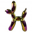Statue chien ballon céramique irisée holographique pop art 50 cm - 1