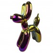 Statue chien ballon céramique irisée holographique pop art 50 cm - 2