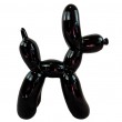 Statue chien ballon céramique noire laquée brillante 27 cm - 1