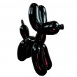 Statue chien ballon céramique noire laquée brillante 27 cm - 2