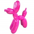 Statue chien ballon céramique rose fuchsia laquée 27 cm - 3