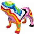 Statue bouledogue anglais en résine pop art multicolore XXL 90 cm - 3