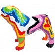Statue bouledogue anglais en résine pop art multicolore XXL 90 cm - 4