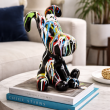 Statue Snoopy Résine Noir Trash Multicolore 28 cm - 4