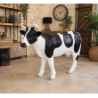 Statue vache résine noire et blanche XXL140 cm - 3