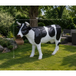 Statue vache résine noire et blanche XXL140 cm - 4