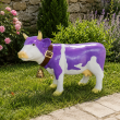 Statue vache résine multicolore avec cloche 85 cm - 4