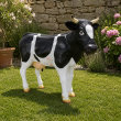 Statue vache résine noire et blanche - 80 cm - 5
