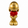 Statue Snoopy en résine dorée avec cœur rouge 60 cm - 2