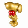Statue Snoopy en résine dorée avec cœur rouge 60 cm - 3