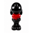 Statue Snoopy en résine noire avec cœur rouge 60 cm - 3