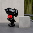 Statue Snoopy en résine noire avec cœur rouge 60 cm - 5