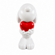 Statue Snoopy en résine blanche avec cœur rouge 60 cm - 1