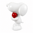 Statue Snoopy en résine blanche avec cœur rouge 60 cm - 3