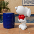 Statue Snoopy en résine blanche avec cœur rouge 60 cm - 6