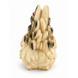 Statue poule en résine réaliste crème 22 cm - 6