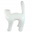 Statue chat en résine blanche XXL 95 cm - 4