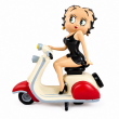 Statue Betty Boop en résine sur scooter vintage 23 cm - 1