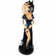 Statue Betty Boop en résine robe de soirée et chien 100 cm - 1