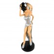 Statue Betty Boop en résine photographe robe argentée 94 cm - 1