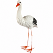 Statue cigogne en résine pattes métal 80 cm - 3