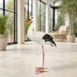 Statue cigogne en résine pattes métal 80 cm - 7