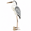 Statue héron cendré en résine pattes métal 80 cm - 2