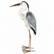 Statue héron cendré en résine pattes métal 80 cm - 3