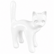 Statue chat en résine blanche design 67 cm - 4