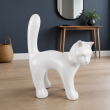 Statue chat en résine blanche design 67 cm - 5