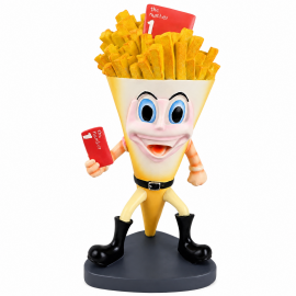 Statue figurine frites en résine 45 cm