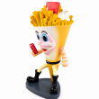 Statue figurine frites en résine 45 cm - 2
