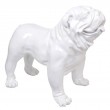 Statue en résine CHIEN bouledogue anglais blanc - 90 cm