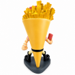Statue figurine frites en résine 45 cm - 3