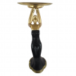 Statue femme porte-plateau noir et doré 87 cm - 1