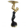 Statue femme porte-plateau noir et doré 87 cm - 2