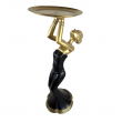 Statue femme porte-plateau noir et doré 87 cm - 3
