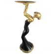 Statue femme porte-plateau noir et doré 87 cm - 4