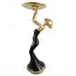 Statue femme porte-plateau noir et doré 87 cm - 5
