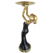 Statue femme porte-plateau noir et doré 87 cm - 6