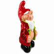 Statue nain de jardin humoristique en résine veste ouverte 60 cm - 2